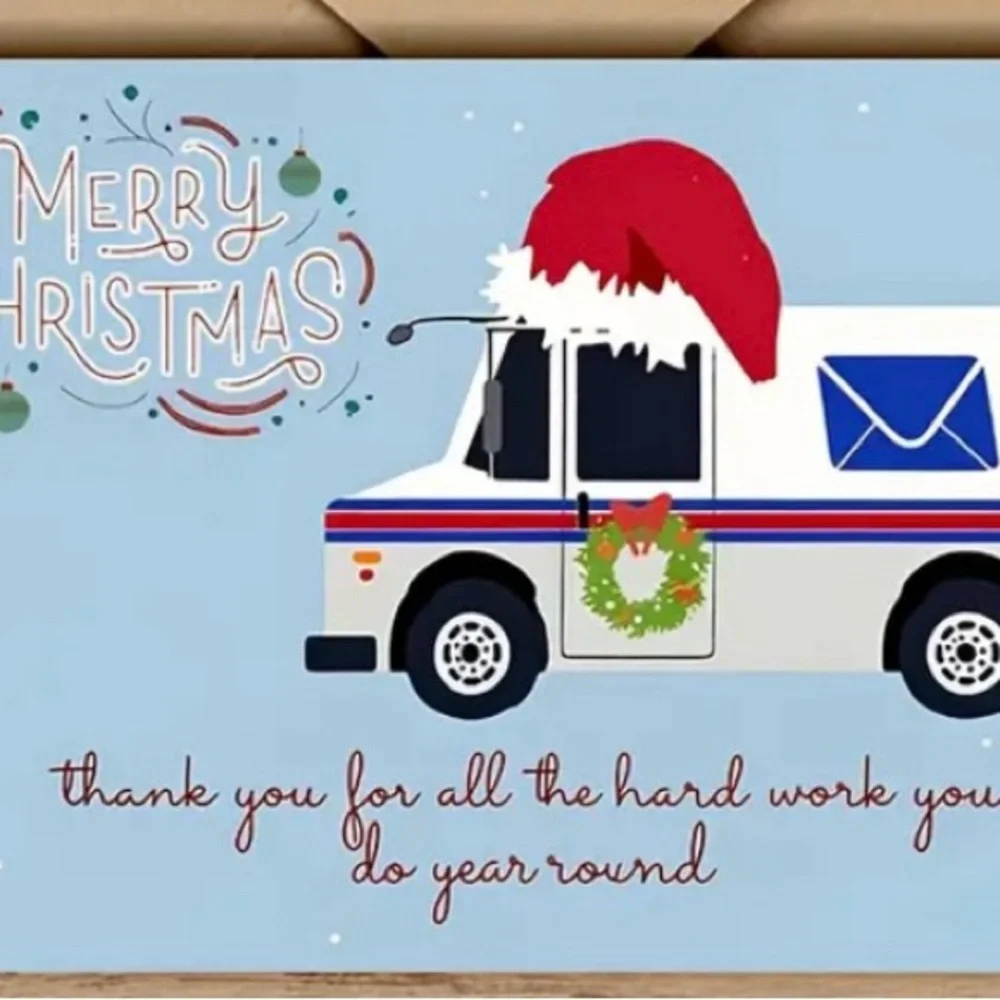 Christmas Card For Your Postal Worker-Show Your Appreciation For Their Hard Work